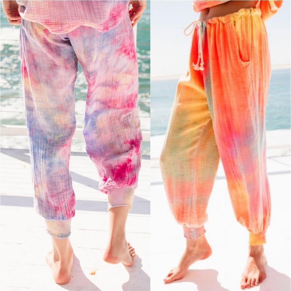 New 9Seed Fire Island Surf Pants Prism Tie Dye M/L - Picture 6 of 16
